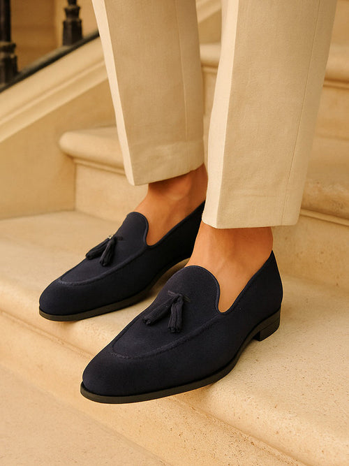 Baden Wildleder-Loafer mit Quasten