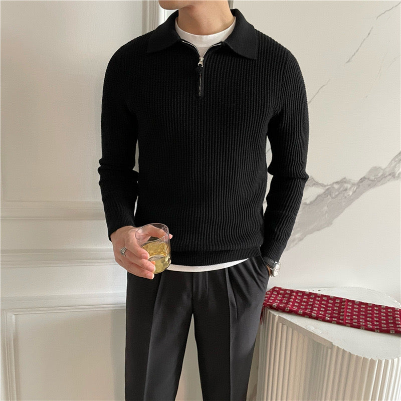 Grünwald Strickpullover mit Reißverschluss