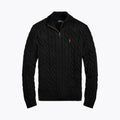 RL Schwerer Strickpullover mit Viertelreißverschluss