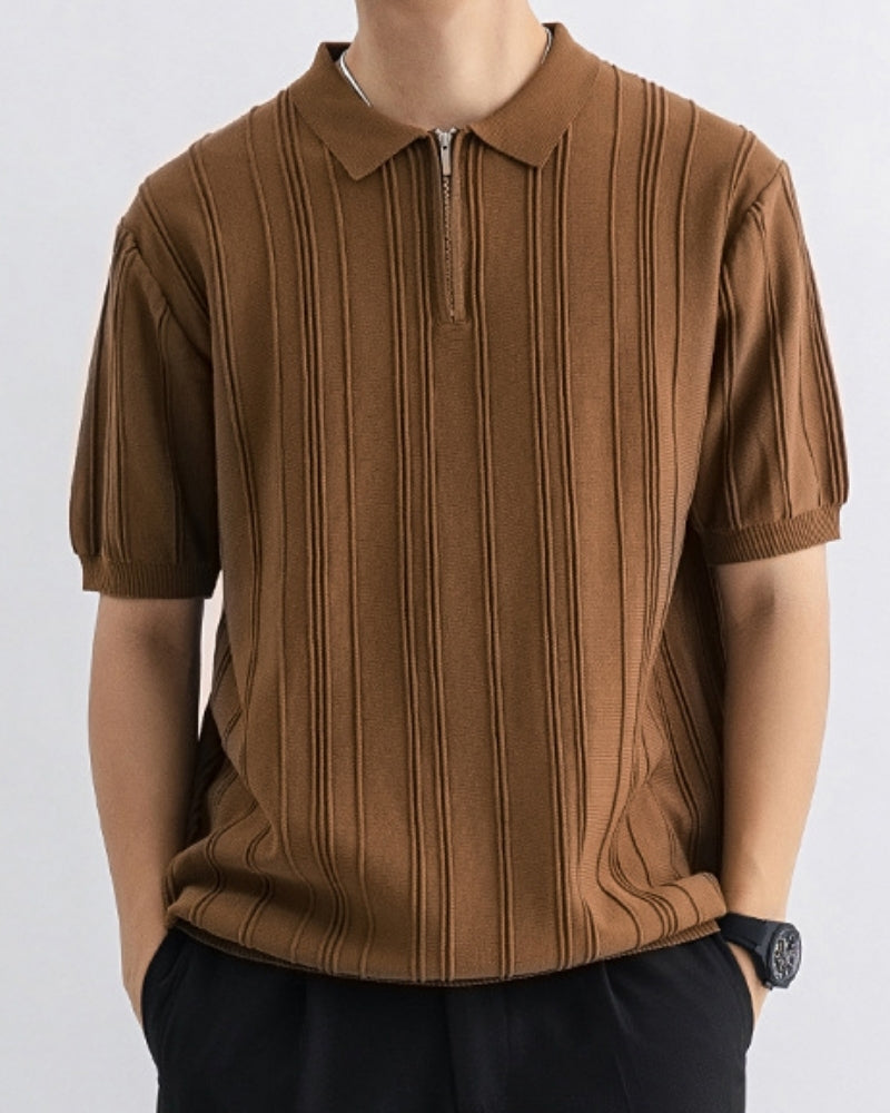 Signature-Poloshirt mit Reißverschluss