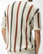 Resort-Strickpoloshirt mit Streifen