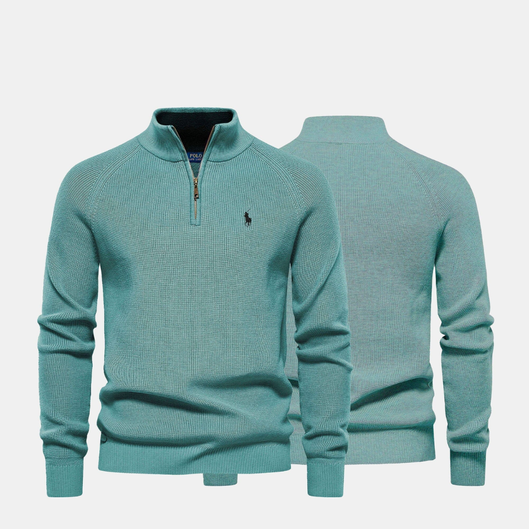 RL Strickpullover mit Reißverschlusskragen