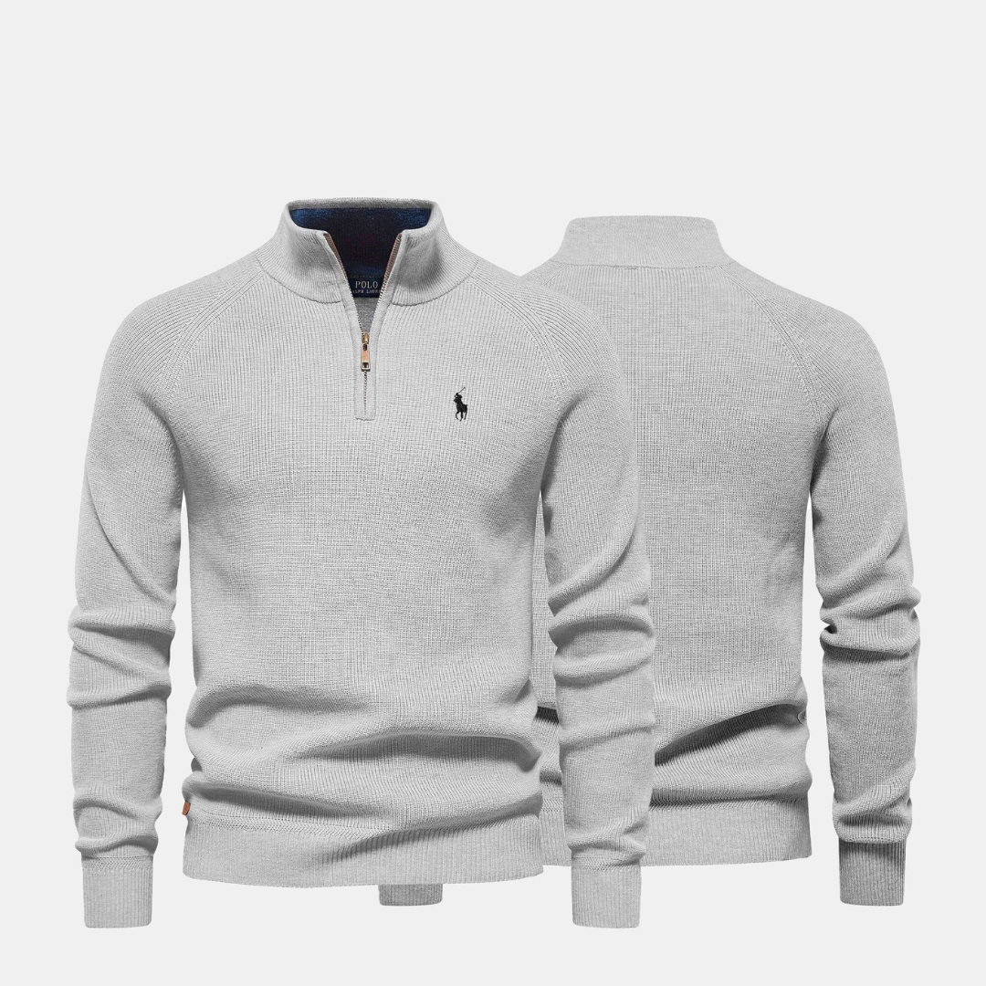 RL Strickpullover mit Reißverschlusskragen