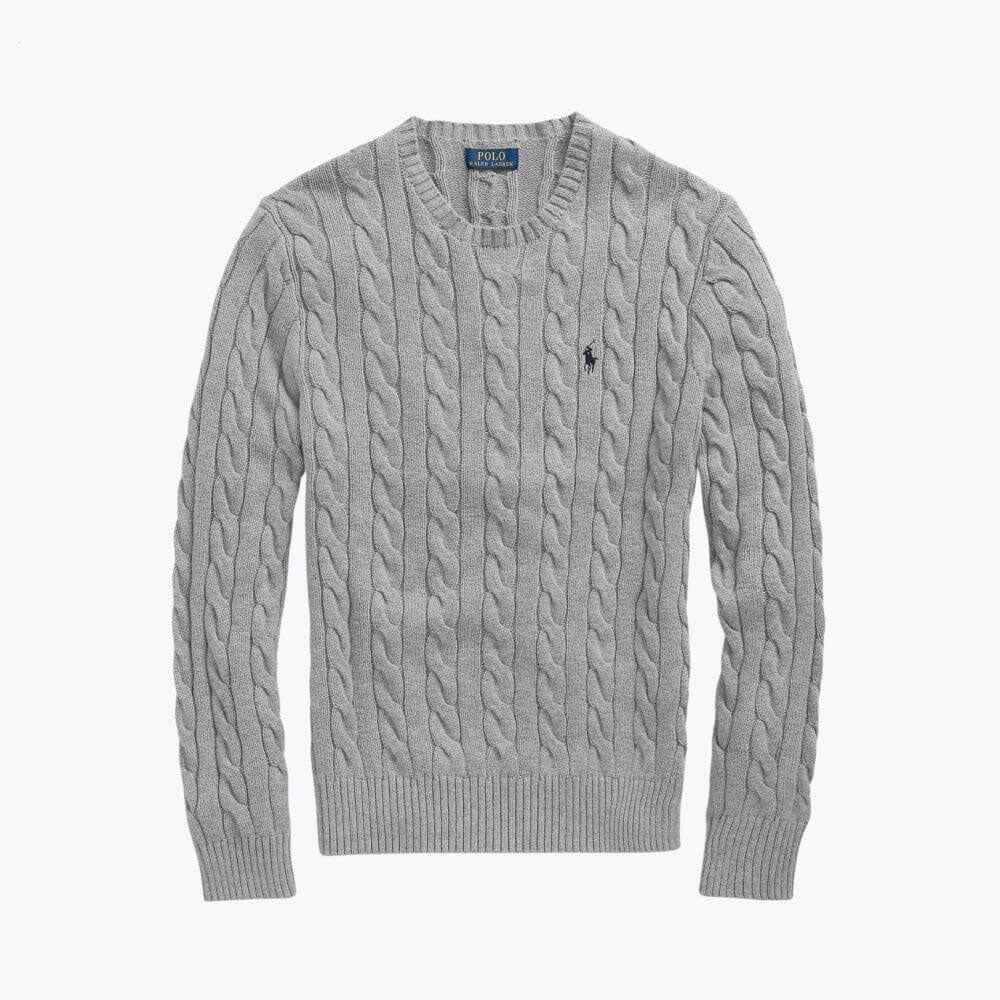 RL Klassischer Strickpullover mit Rundhalsausschnitt