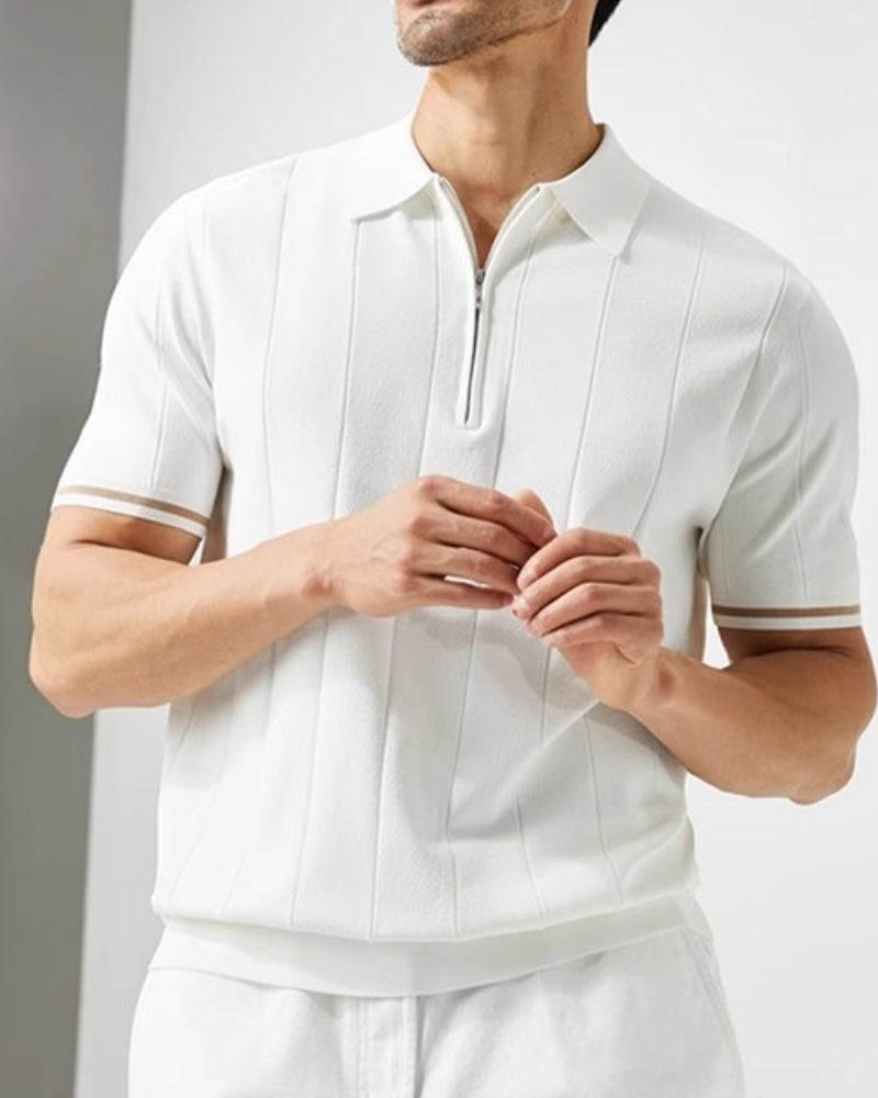Signature-Poloshirt mit Kontrastbesatz