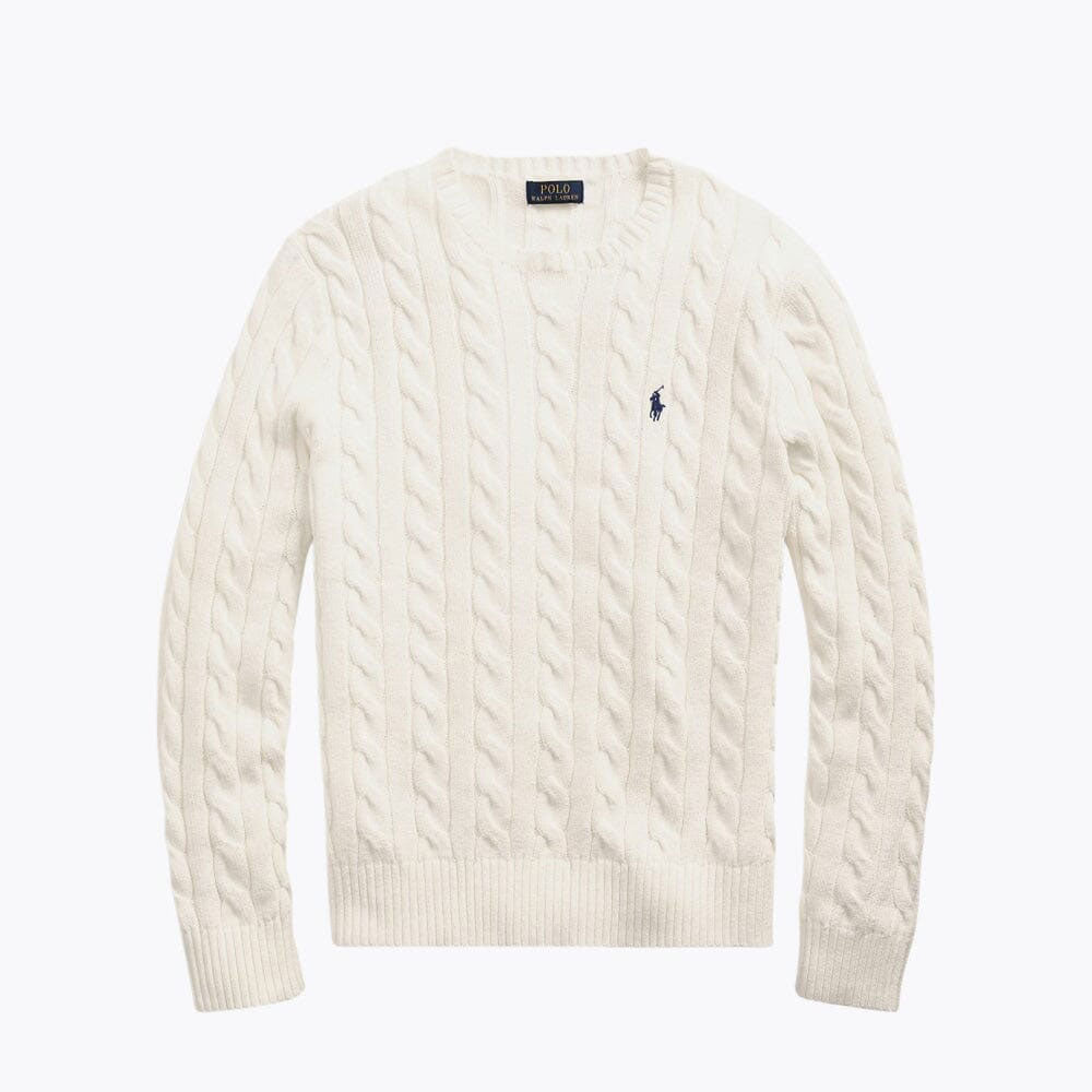 RL Klassischer Strickpullover mit Rundhalsausschnitt