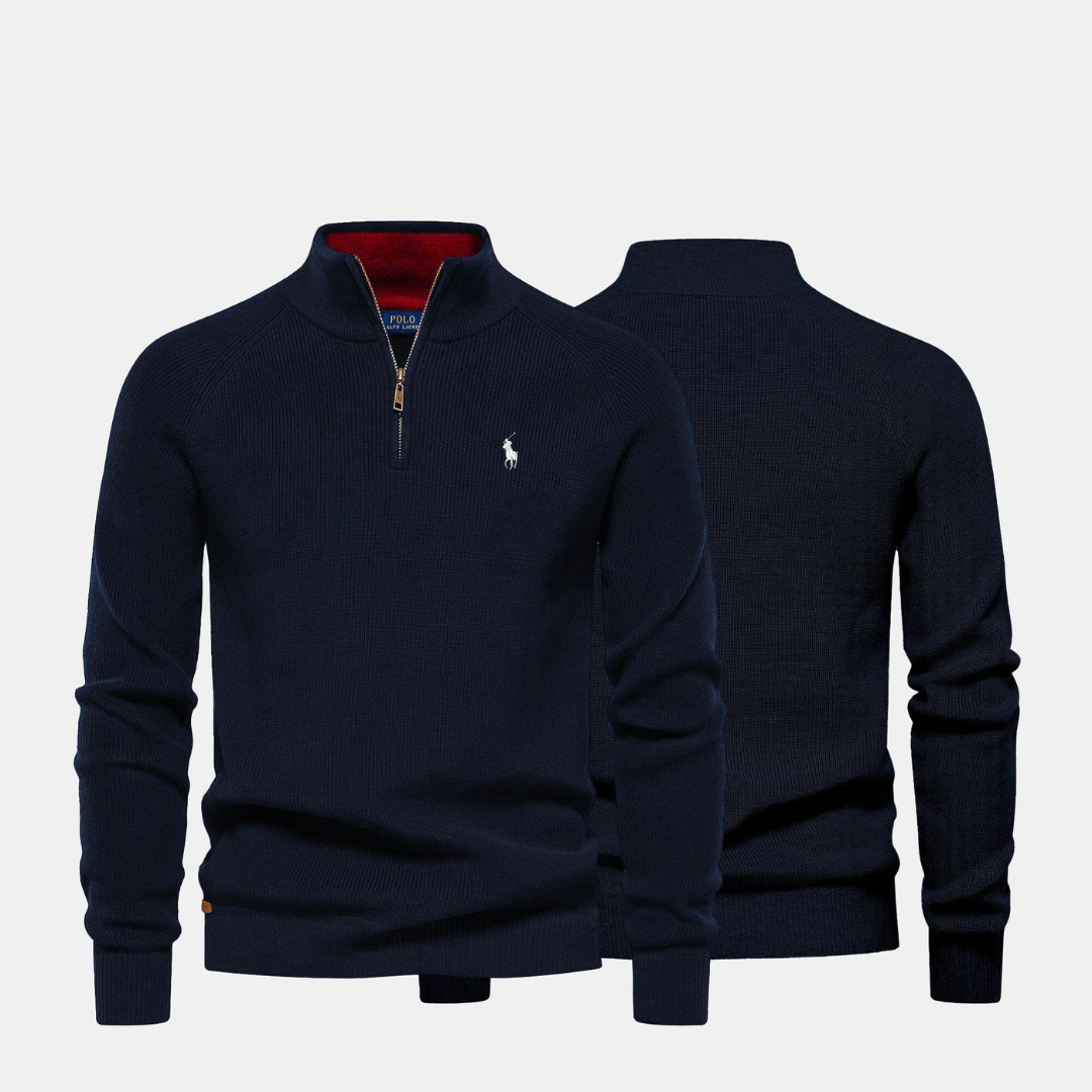 RL Strickpullover mit Reißverschlusskragen