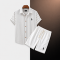RL Relaxed-Fit-Set aus Streifenhemd und Shorts
