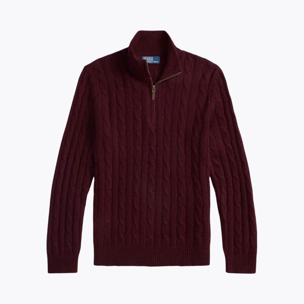 RL Premium-Strickpullover mit Viertelreißverschluss