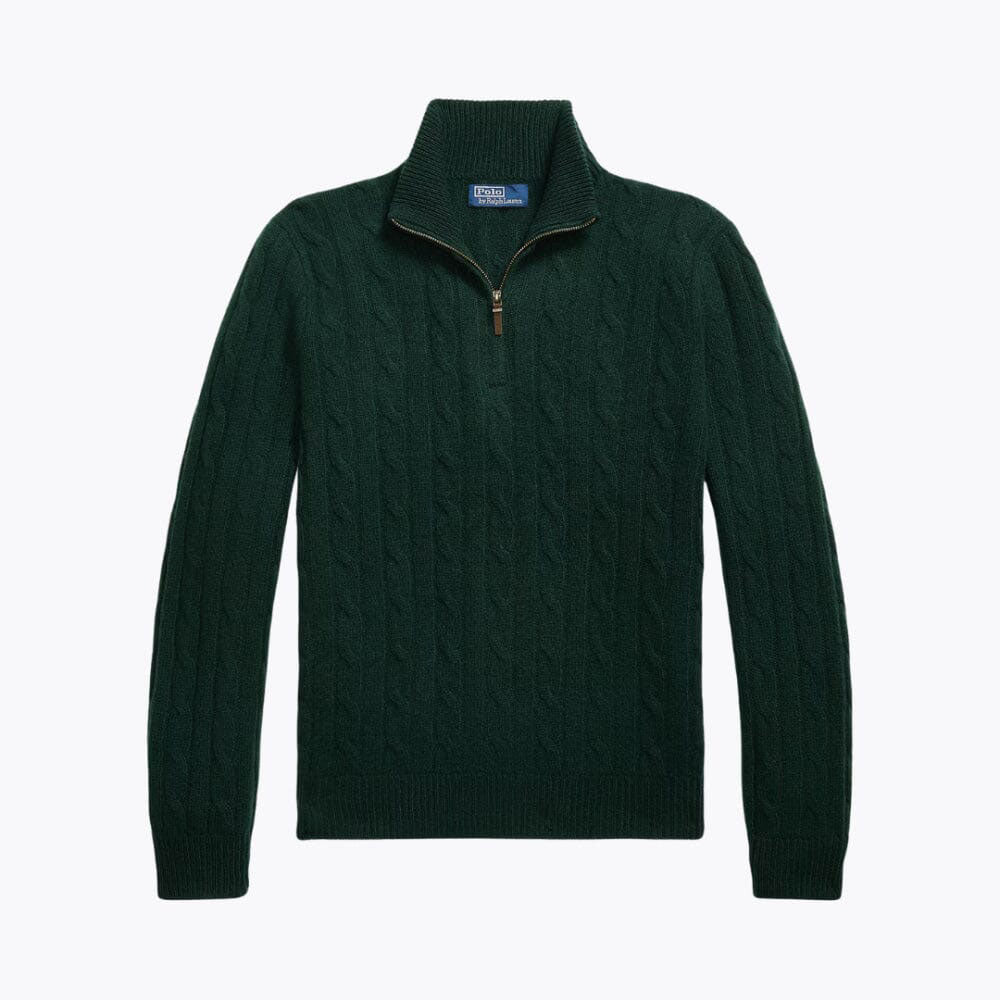 RL Premium-Strickpullover mit Viertelreißverschluss