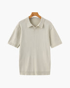 Premium-Poloshirt aus Rippstrick