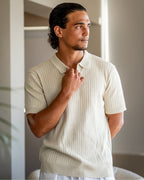 Premium-Poloshirt aus Rippstrick