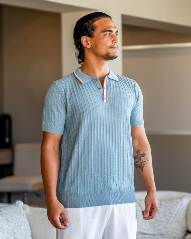 Baden Strickpoloshirt