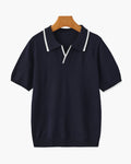 Starnberg Poloshirt mit Kontrastkante