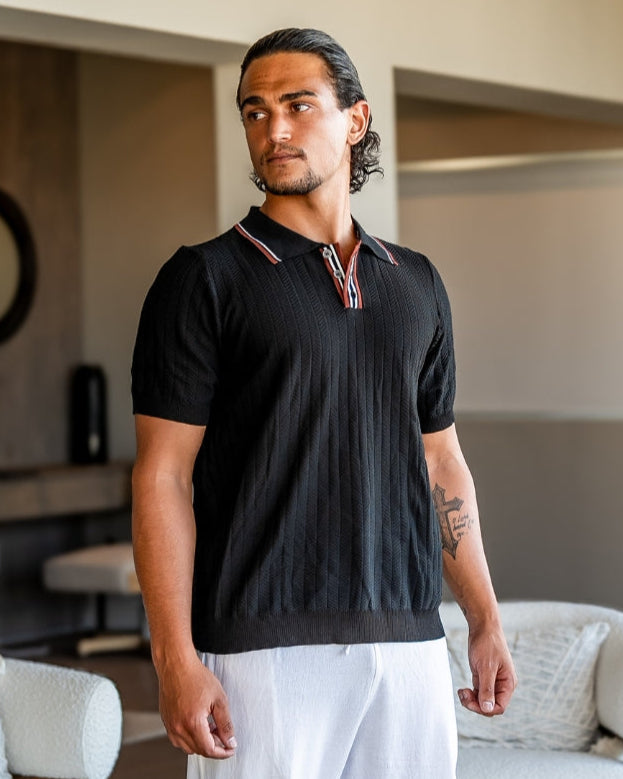 Baden Strickpoloshirt