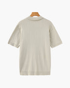Premium-Poloshirt aus Rippstrick