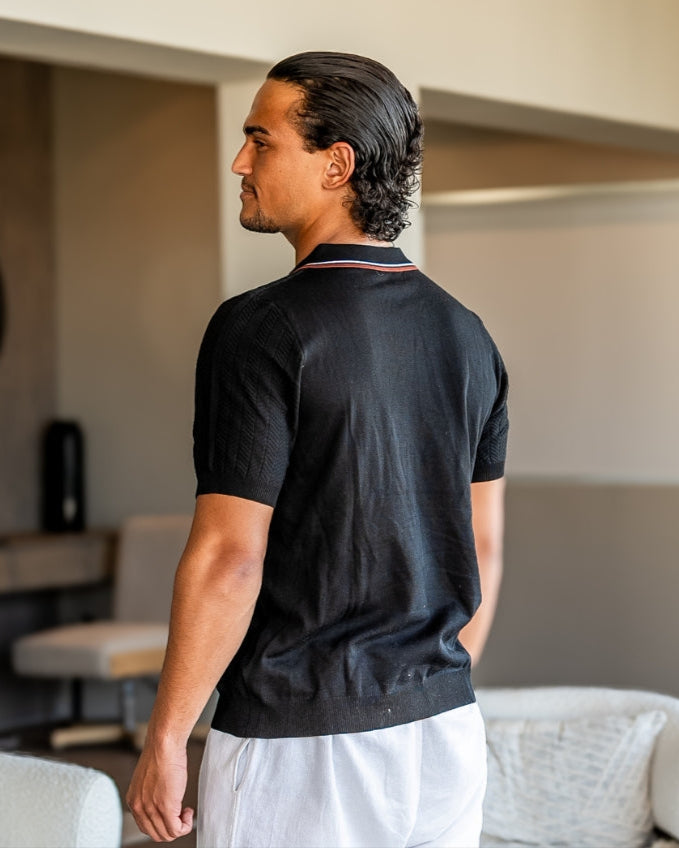 Baden Strickpoloshirt