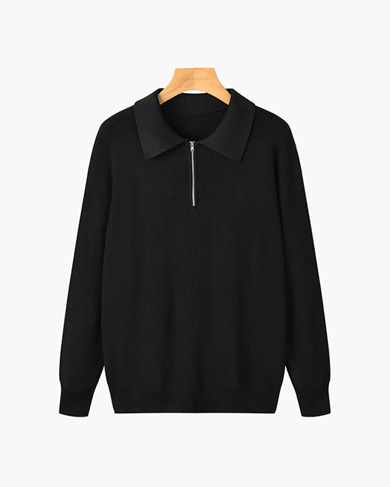 Taunus Strickpullover mit Reißverschluss