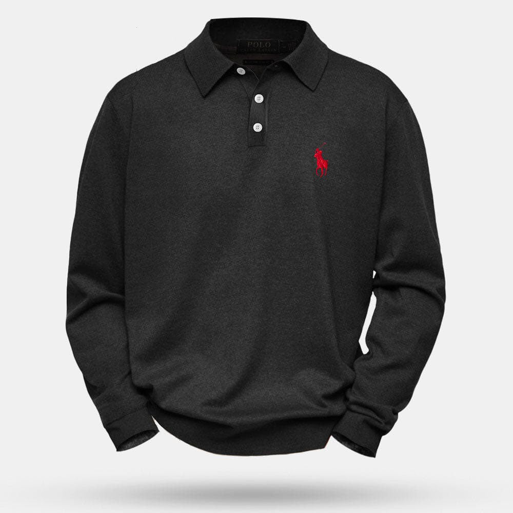 RL Premium-Wollstrickpullover mit Rundhalsausschnitt