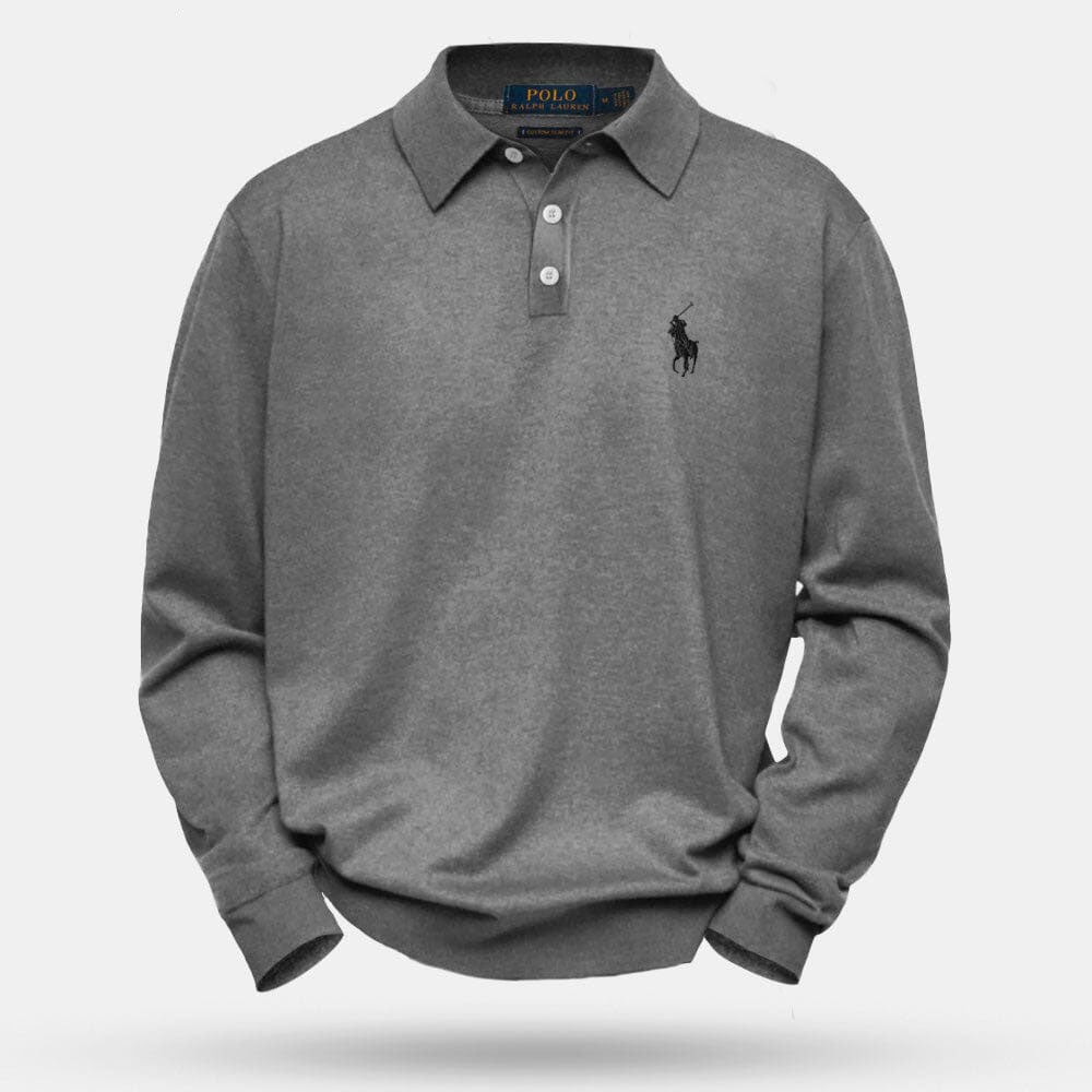 RL Premium-Wollstrickpullover mit Rundhalsausschnitt