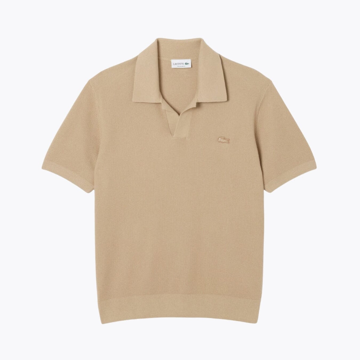 LC Baumwollmix-Pullover mit offenem Polokragen