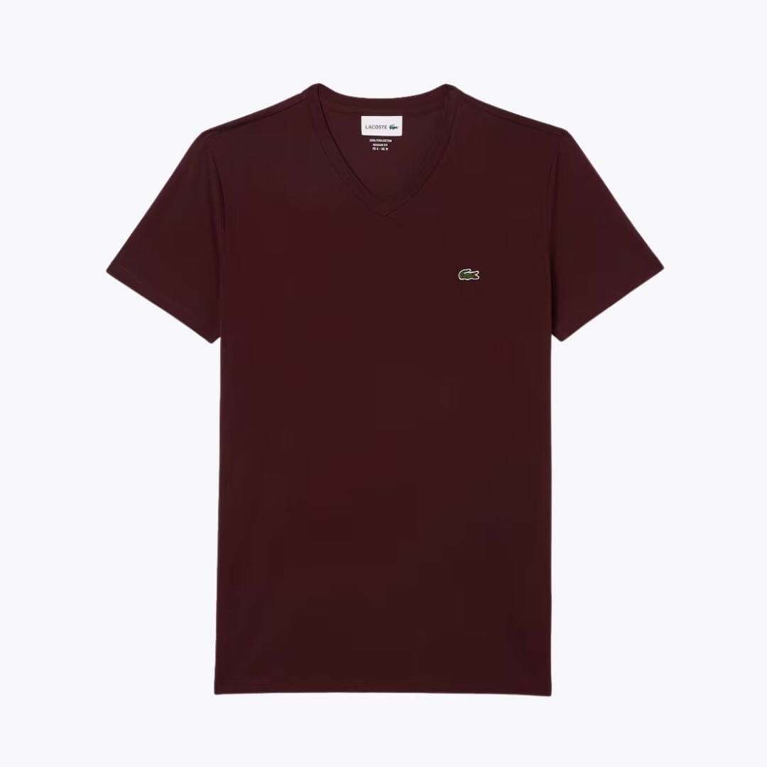 LC Leichtes Pima-Baumwoll-T-Shirt mit V-Ausschnitt