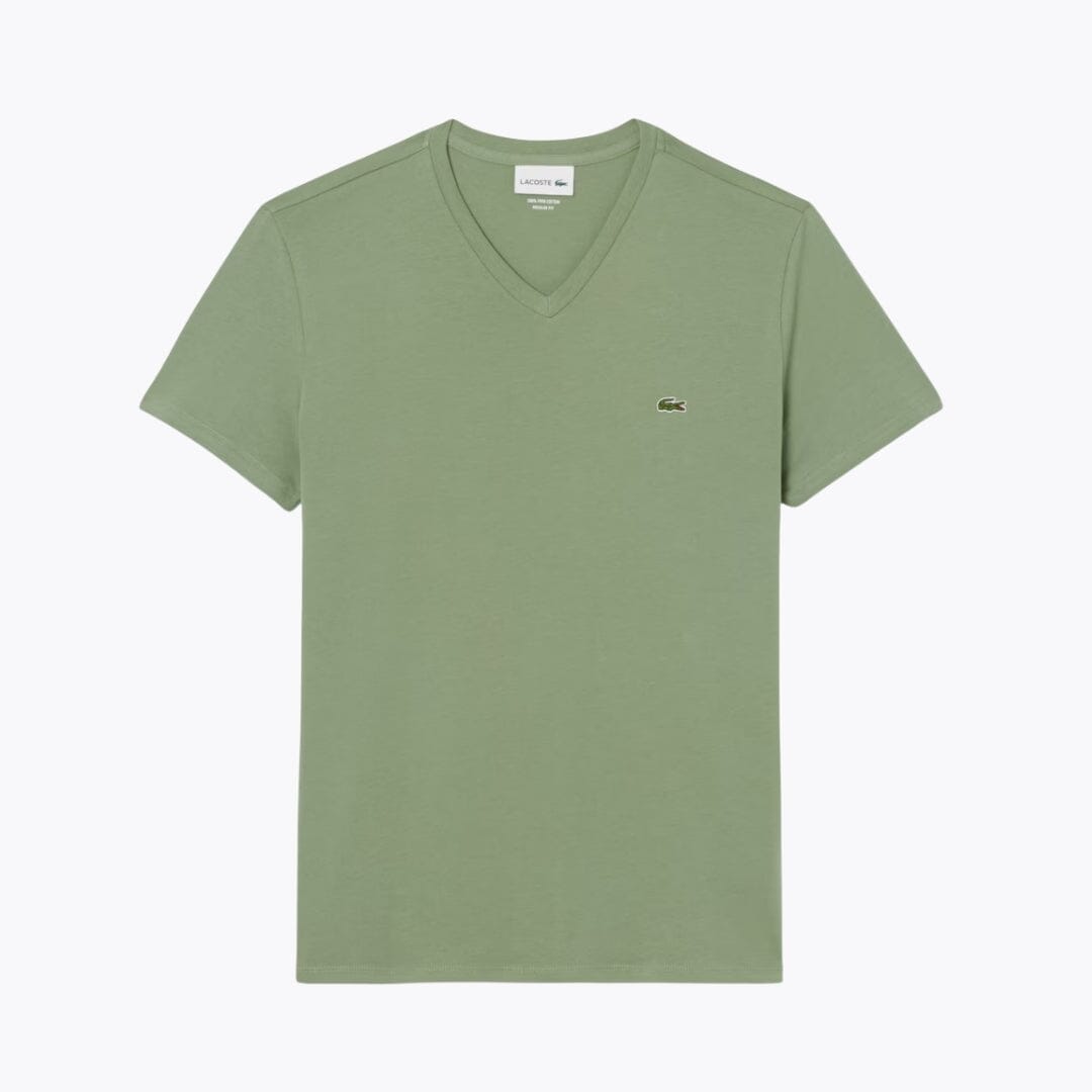 LC Leichtes Pima-Baumwoll-T-Shirt mit V-Ausschnitt
