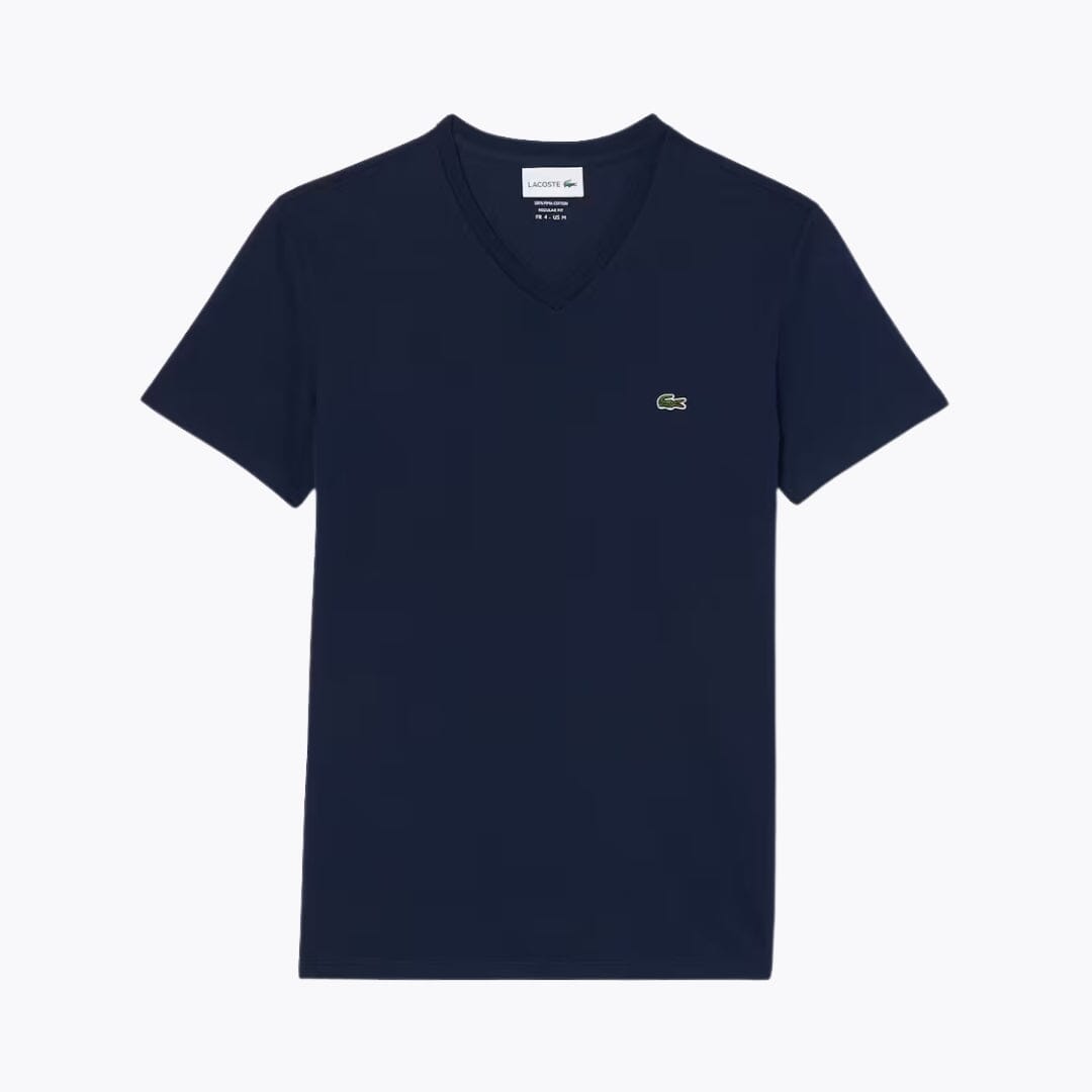 LC Leichtes Pima-Baumwoll-T-Shirt mit V-Ausschnitt