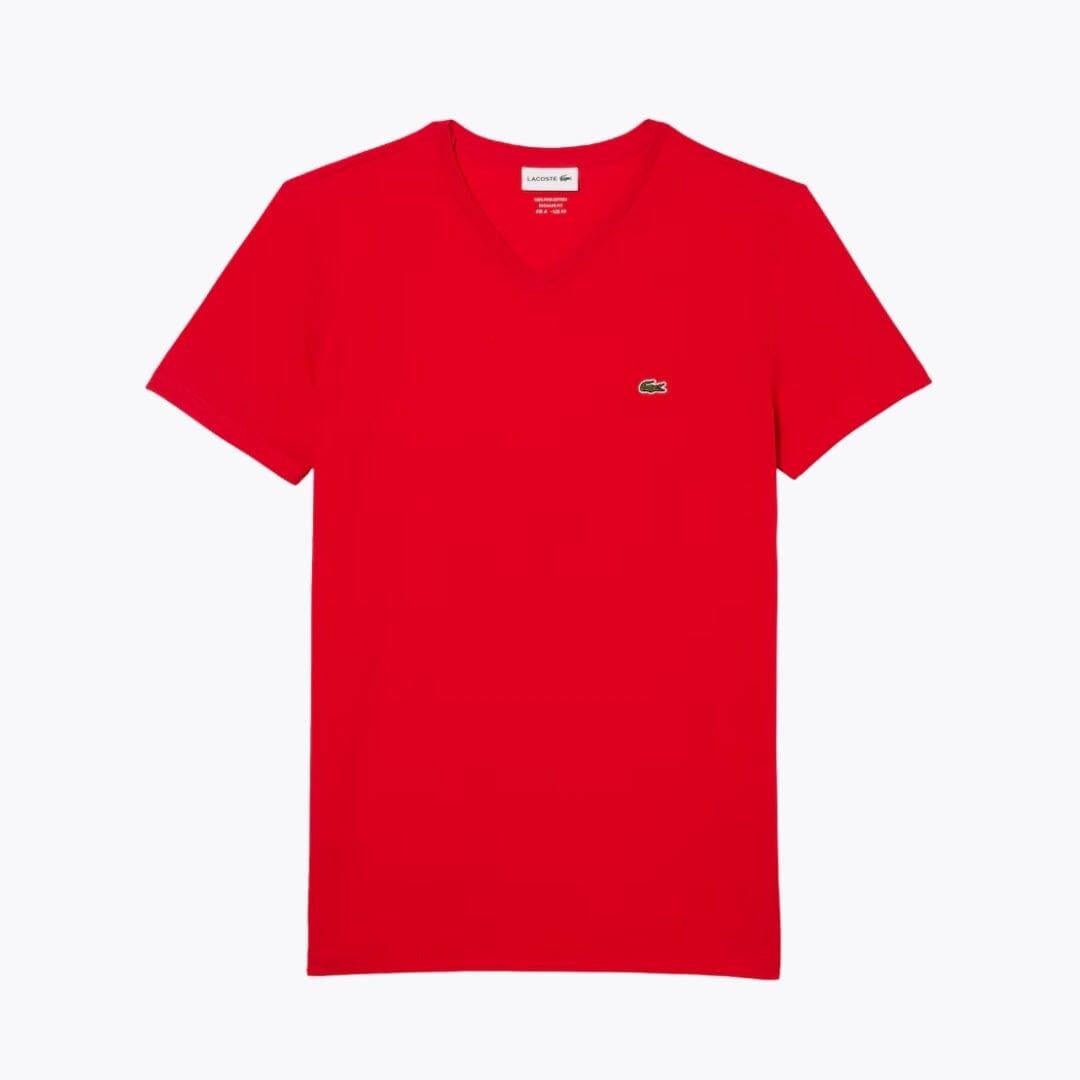 LC Leichtes Pima-Baumwoll-T-Shirt mit V-Ausschnitt