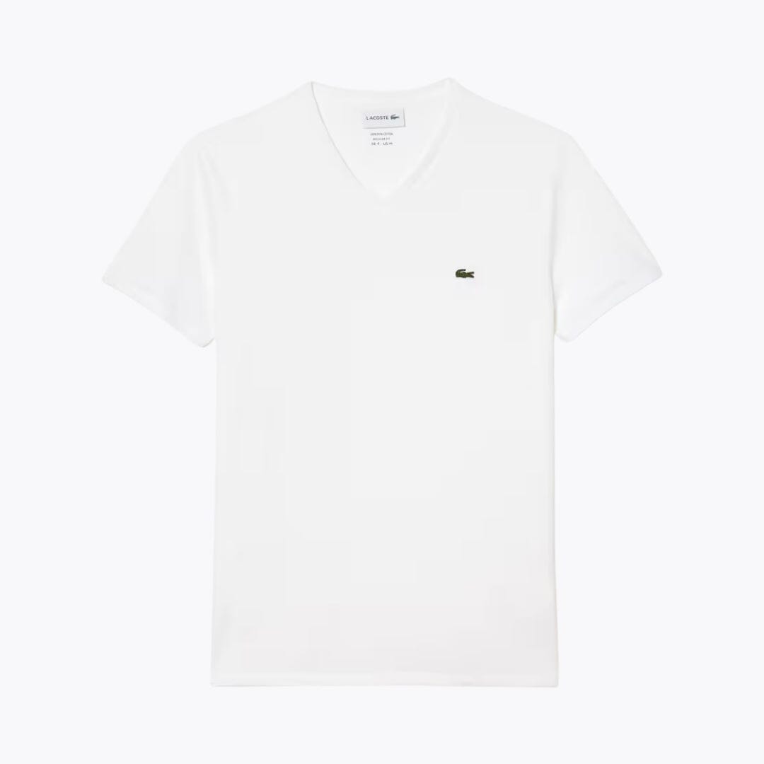 LC Leichtes Pima-Baumwoll-T-Shirt mit V-Ausschnitt