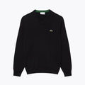 LC Einfarbiger Baumwollpullover mit V-Ausschnitt