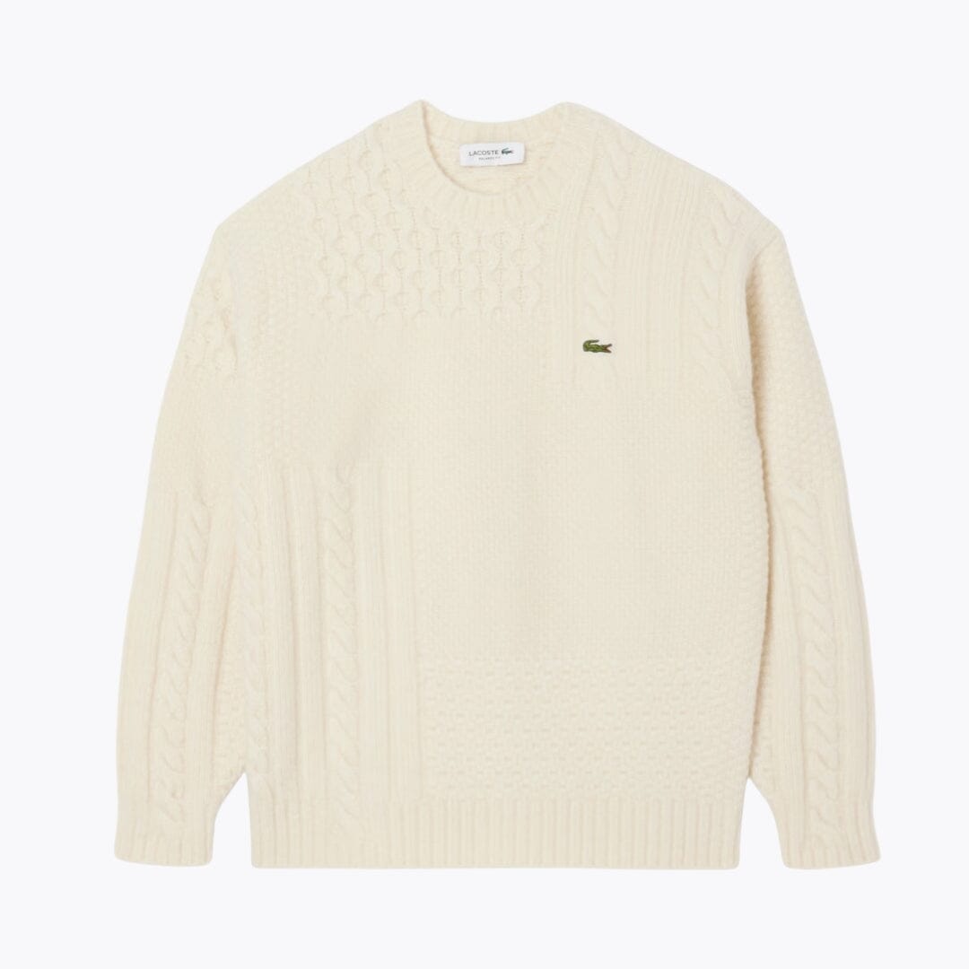 LC Wollpullover in Relaxed Fit mit Patchwork-Effekt