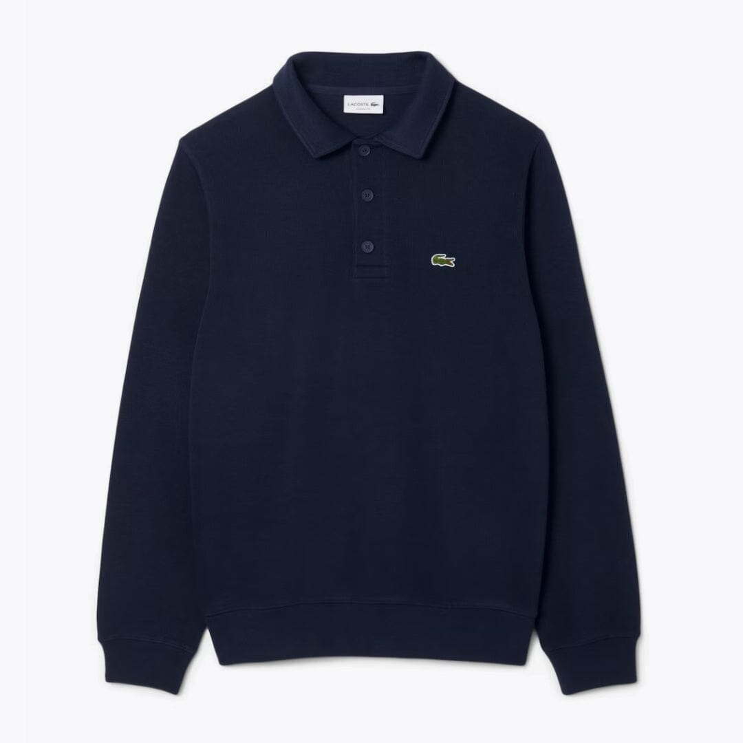 LC Geripptes Baumwoll-Sweatshirt mit Polokragen