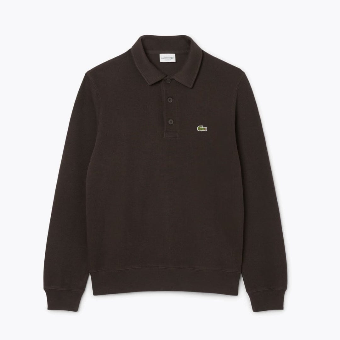 LC Geripptes Baumwoll-Sweatshirt mit Polokragen