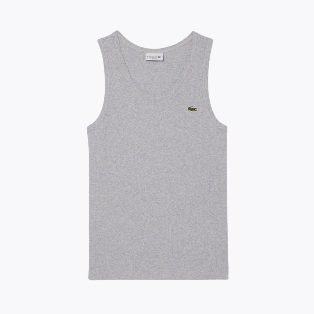 LC Geripptes Baumwoll-Tanktop in Slim Fit