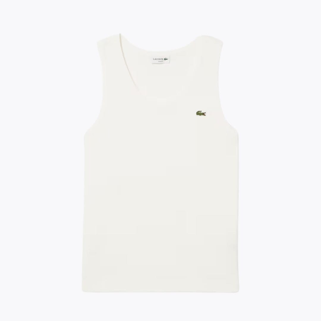 LC Geripptes Baumwoll-Tanktop in Slim Fit