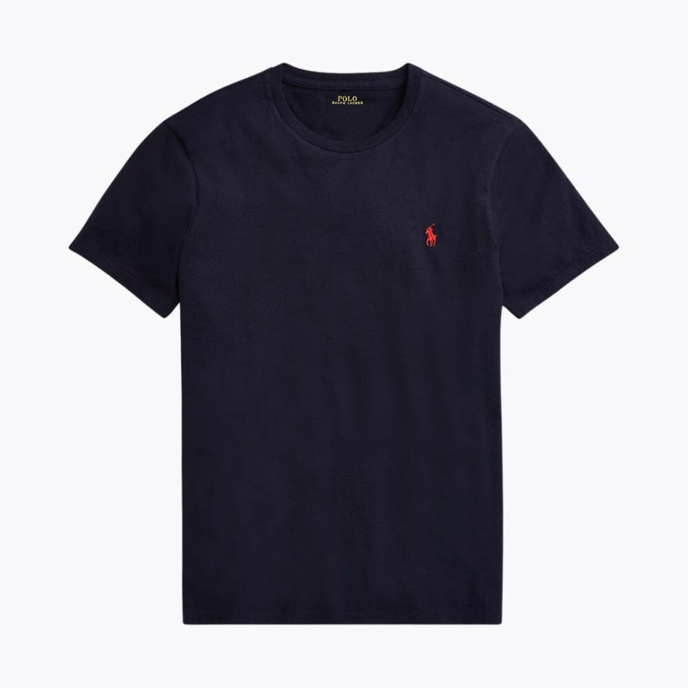 RL Tailliertes Baumwoll-T-Shirt mit Rundhalsausschnitt