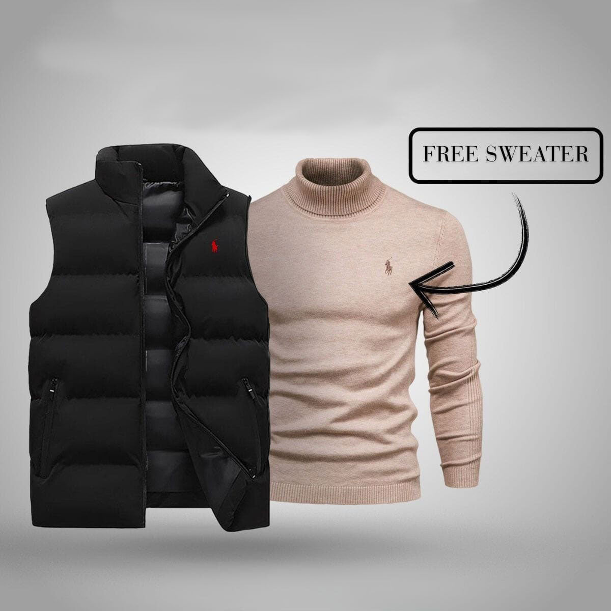 RL Cardigan + gratis Pullover