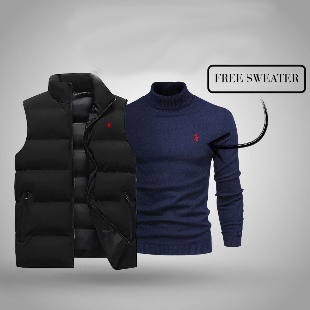 RL Cardigan + gratis Pullover