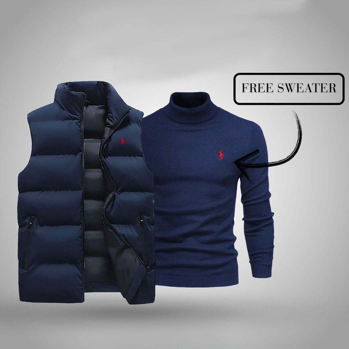 RL Cardigan + gratis Pullover