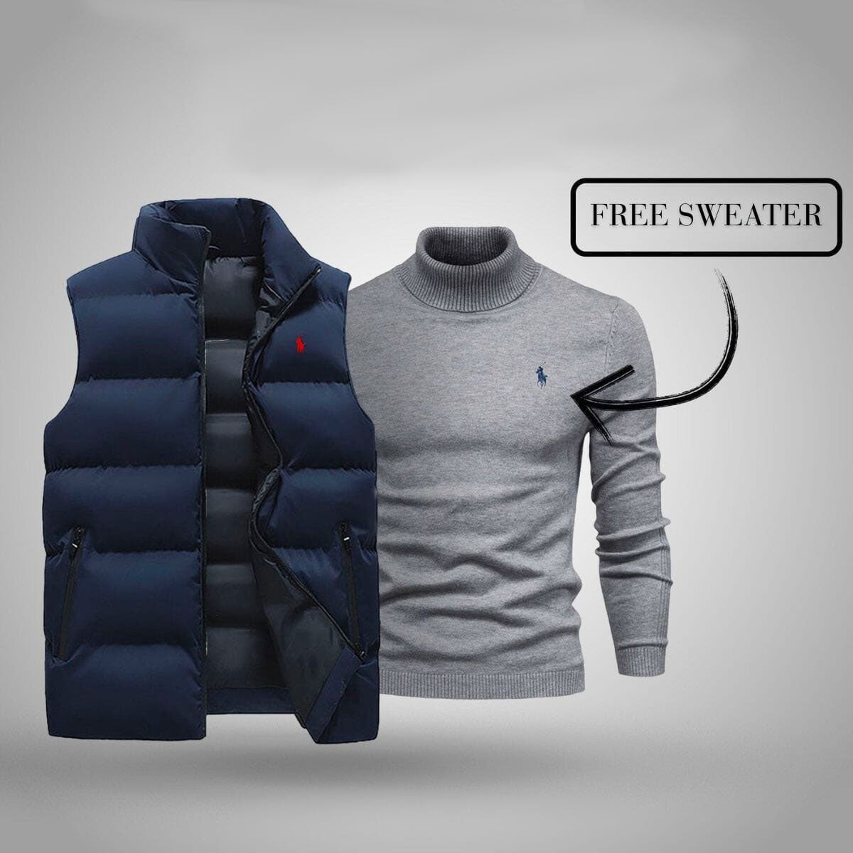 RL Cardigan + gratis Pullover